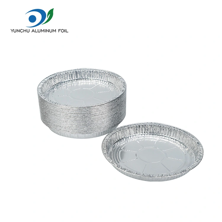 7-9 انچ پیزا پین سلور ایلومینیم ورق کنٹینر 7-9 انچ پیزا پین سلور ایلومینیم ورق کنٹینر