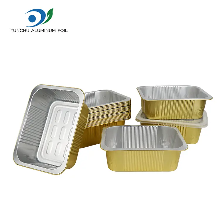 ڈسپوز ایبل مہریں مربع ایلومینیم ورق کنٹینر ڈسپوز ایبل مہریں مربع ایلومینیم ورق کنٹینر