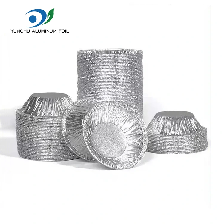 گول ٹارٹ ٹرے سلور ایلومینیم ورق فوڈ کنٹینر گول ٹارٹ ٹرے سلور ایلومینیم ورق فوڈ کنٹینر