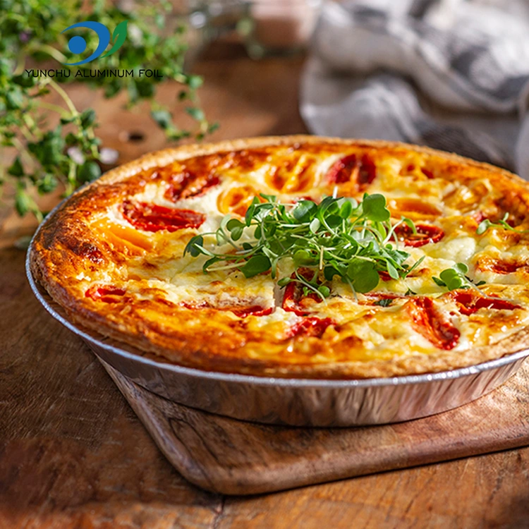 10 انچ پیزا پین سلور ایلومینیم ورق کنٹینر