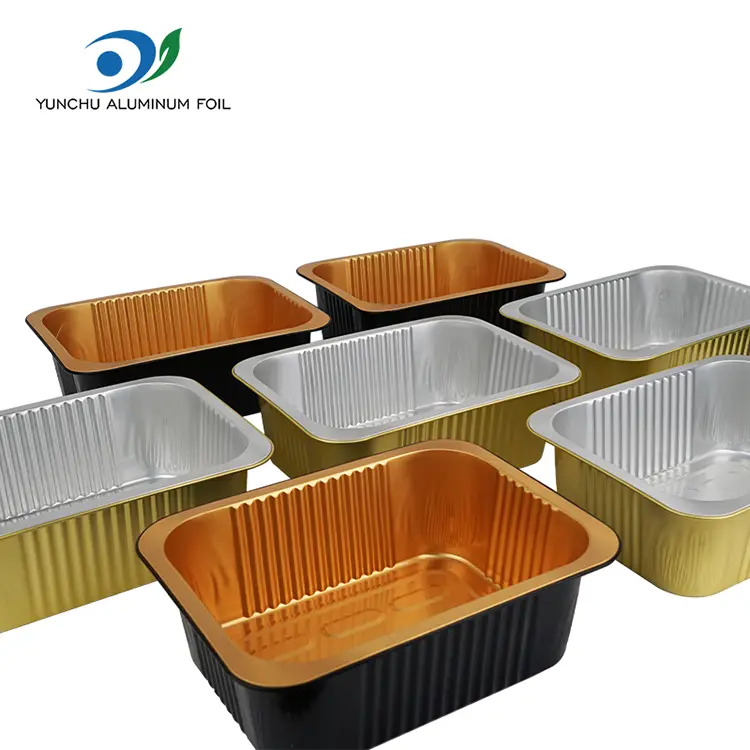 ڈسپوز ایبل مہریں مربع ایلومینیم ورق کنٹینر