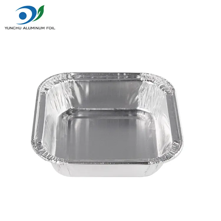 مربع کیک ایئر فریر سلور ایلومینیم ورق کنٹینر