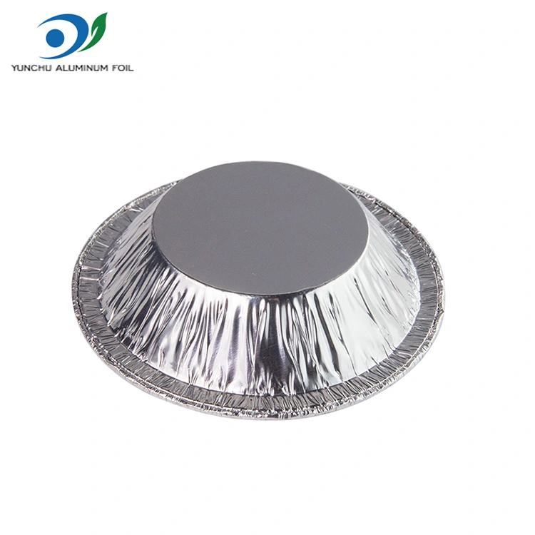 گول ٹارٹ ٹرے سلور ایلومینیم ورق فوڈ کنٹینر