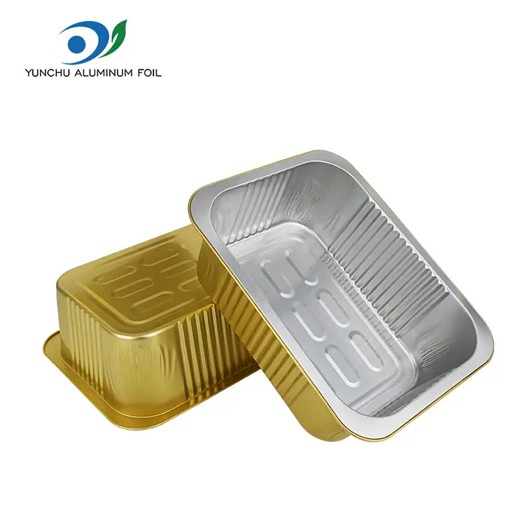 ڈسپوز ایبل مہریں مربع ایلومینیم ورق کنٹینر