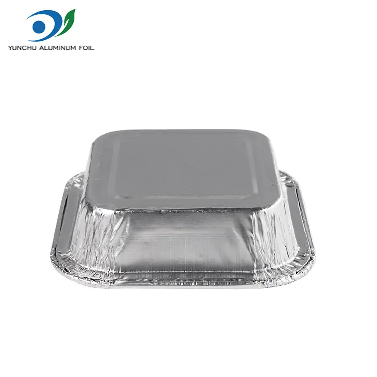 مربع کیک ایئر فریر سلور ایلومینیم ورق کنٹینر