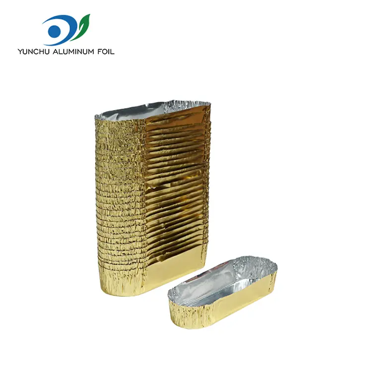 چھوٹے انڈاکار پیکنگ سلور ایلومینیم ورق کنٹینر