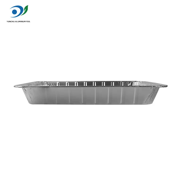 بڑی صلاحیت میں ٹیک آؤٹ بیکنگ ٹرے سلور ایلومینیم ورق کنٹینر