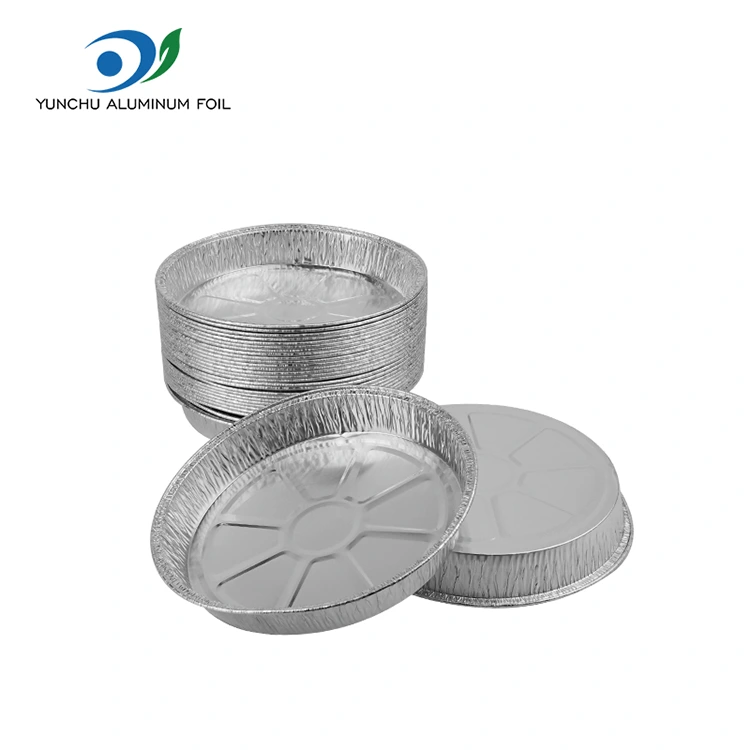 7 انچ جھرری ہوئی پیزا پین سلور ایلومینیم ورق کنٹینر