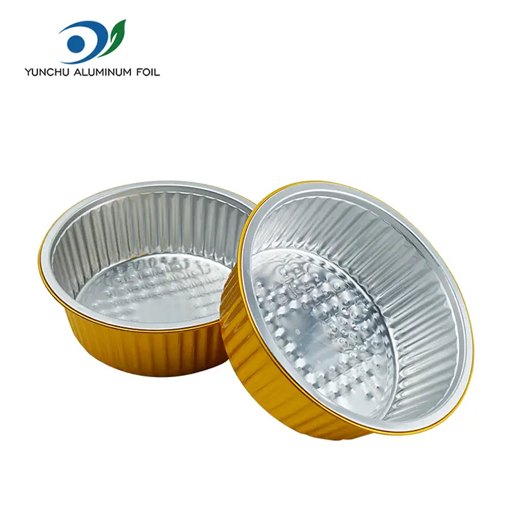 ڈسپوز ایبل بیکنگ ٹرے گول ایلومینیم ورق کنٹینر