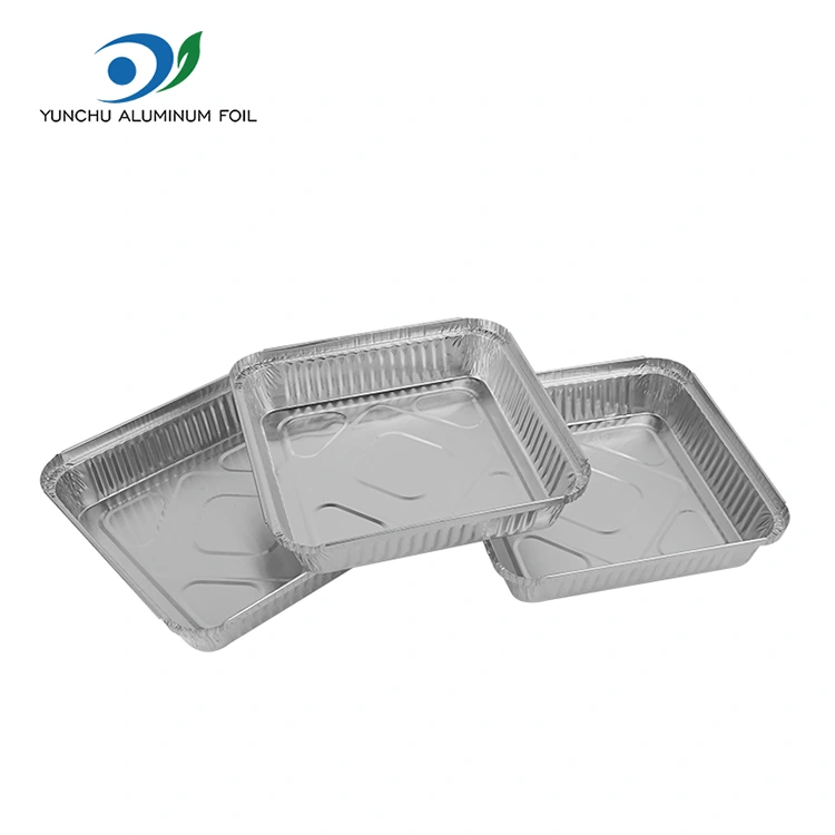 ڈسپوز ایبل بی بی کیو سکیور سلور ایلومینیم ورق کنٹینر