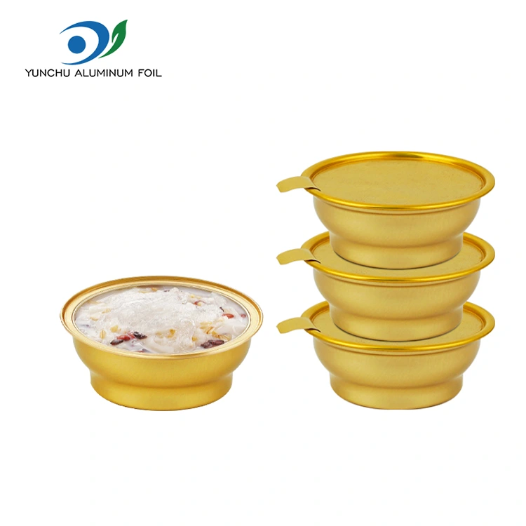 ڈسپوز ایبل راؤنڈ ٹیک وے باکس چھوٹے گولڈن باؤل ایلومینیم ورق کنٹینر ڈسپوز ایبل راؤنڈ ٹیک وے باکس چھوٹے گولڈن باؤل ایلومینیم ورق کنٹینر