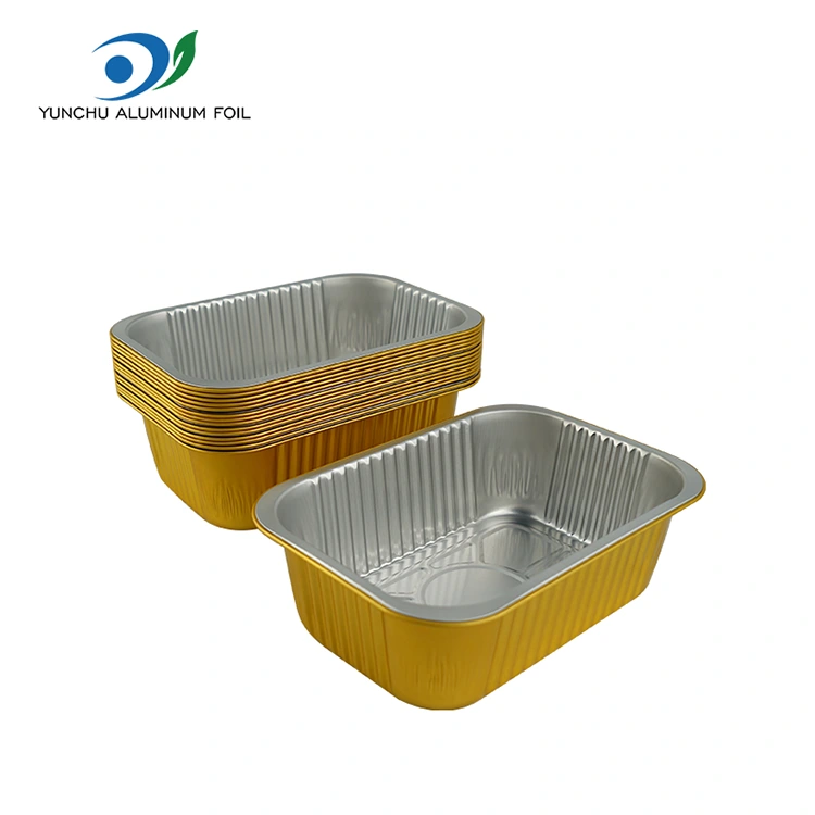 ڈسپوز ایبل مربع مہر گریٹن ایلومینیم ورق کنٹینر