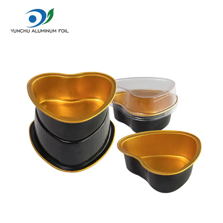 دل کے سائز کا روسٹ ہموار وال ایلومینیم ورق کنٹینر