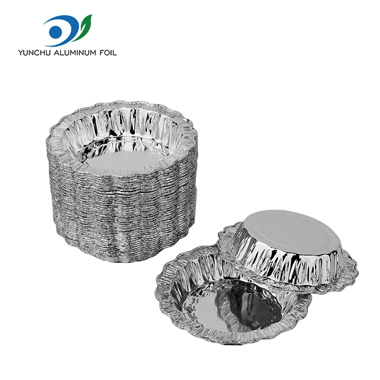 لیس راؤنڈ بیکنگ کیک سلور ایلومینیم ورق کنٹینر