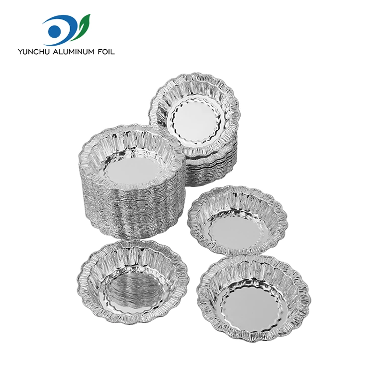 لیس راؤنڈ بیکنگ کیک سلور ایلومینیم ورق کنٹینر