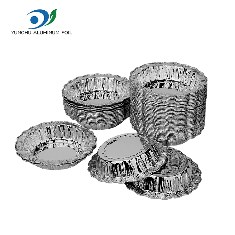 لیس راؤنڈ بیکنگ کیک سلور ایلومینیم ورق کنٹینر