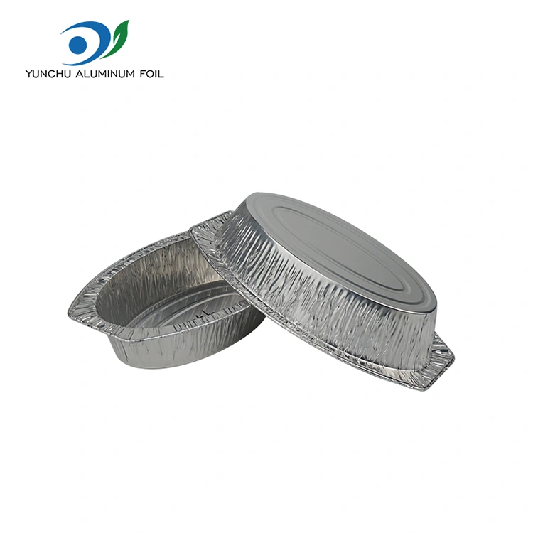 انڈاکار بیکڈ روٹی سلور ایلومینیم ورق کنٹینر