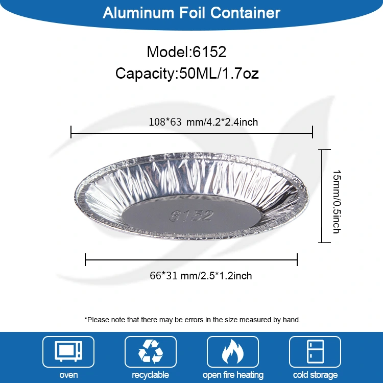 انڈاکار انڈے ٹارٹ سلور ایلومینیم ورق کنٹینر