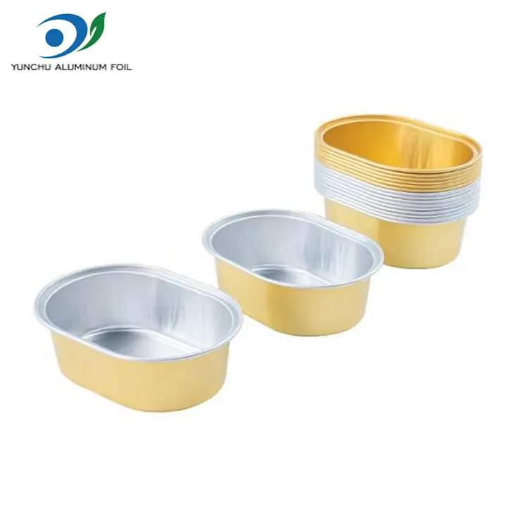 انڈاکار لائٹ دیواروں والے ایلومینیم ورق کنٹینر