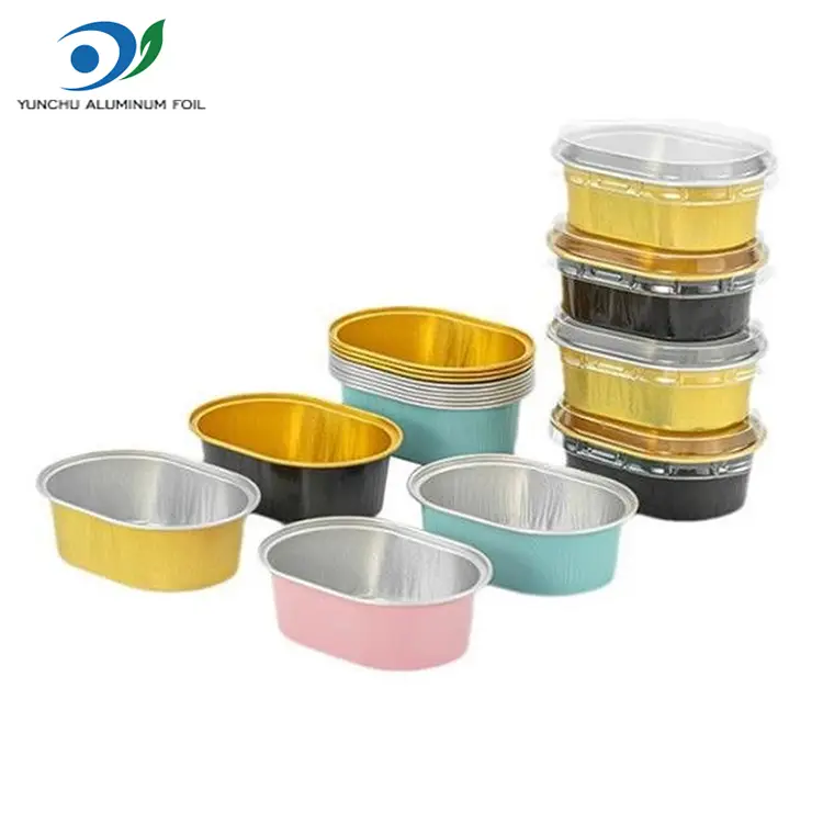 انڈاکار لائٹ دیواروں والے ایلومینیم ورق کنٹینر