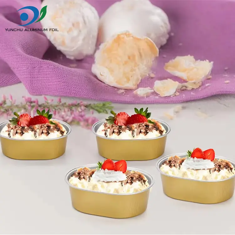 انڈاکار لائٹ دیواروں والے ایلومینیم ورق کنٹینر