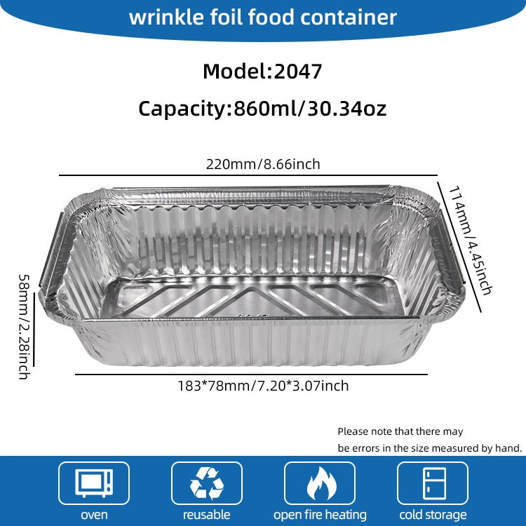 آئتاکار باربیکیو موٹا سلور ایلومینیم ورق کنٹینر