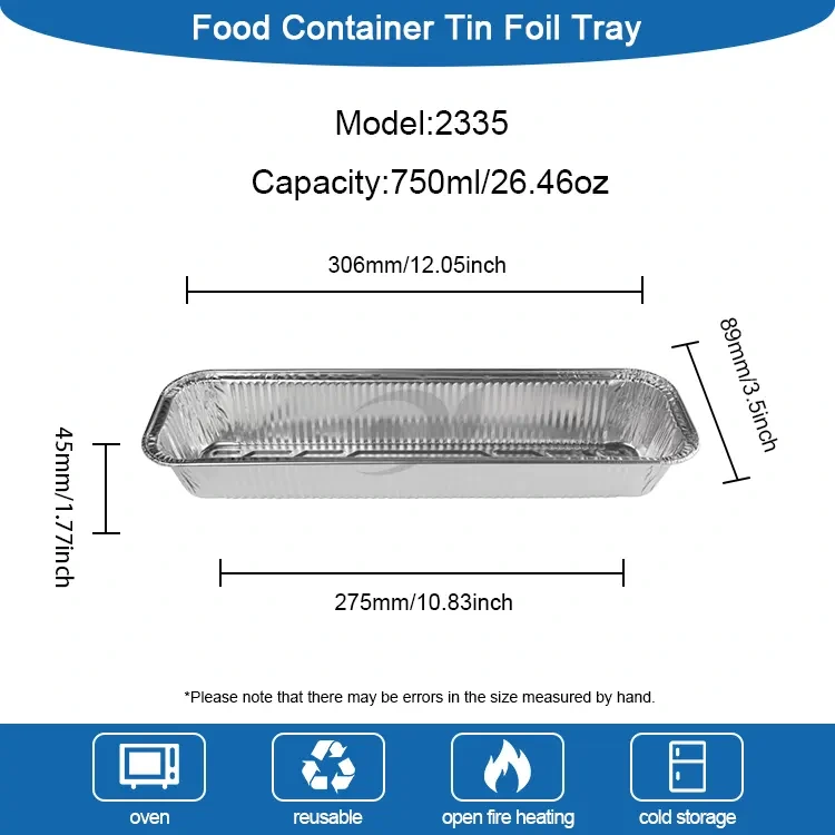 آئتاکار روٹی ٹرے بیکنگ سلور ایلومینیم ورق کنٹینر