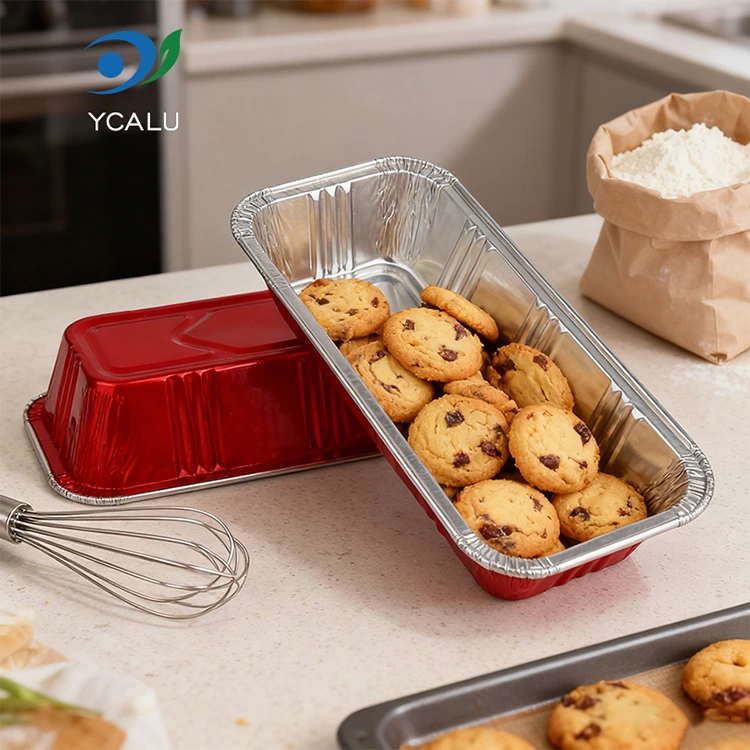 آئتاکار ریڈ بیکری کیٹرنگ سلور ایلومینیم ورق کنٹینر