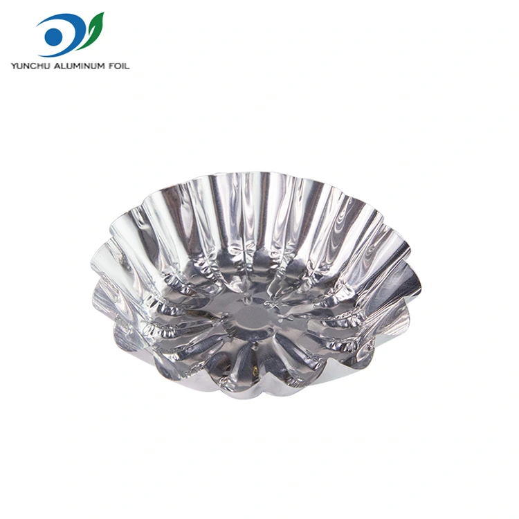 گول انڈا ٹارٹ کھلونا بیکنگ سلور ایلومینیم ورق فوڈ کنٹینر