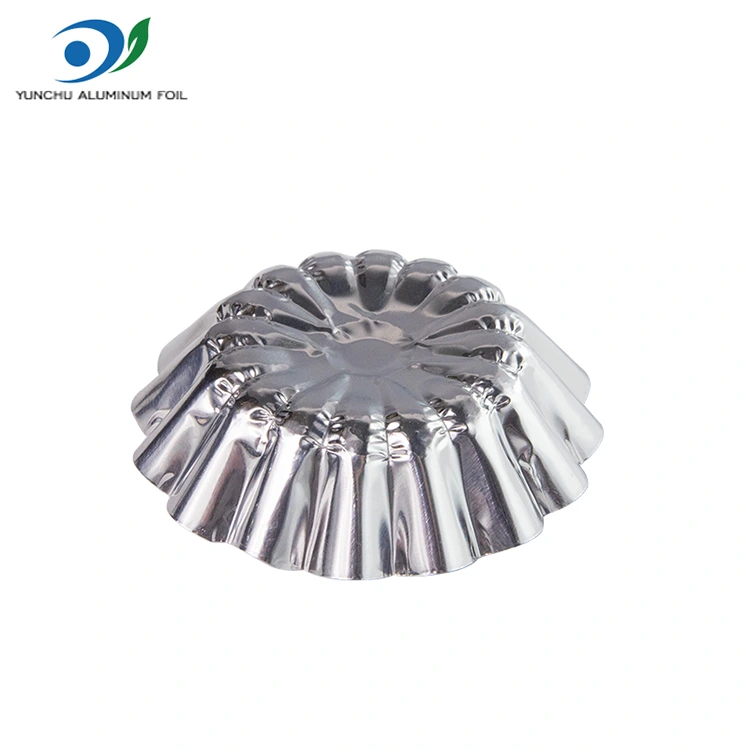 گول انڈا ٹارٹ کھلونا بیکنگ سلور ایلومینیم ورق فوڈ کنٹینر