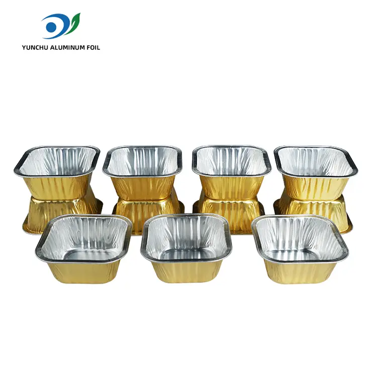 اسکوائر بیکنگ کیک ہموار وال ایلومینیم ورق کنٹینر