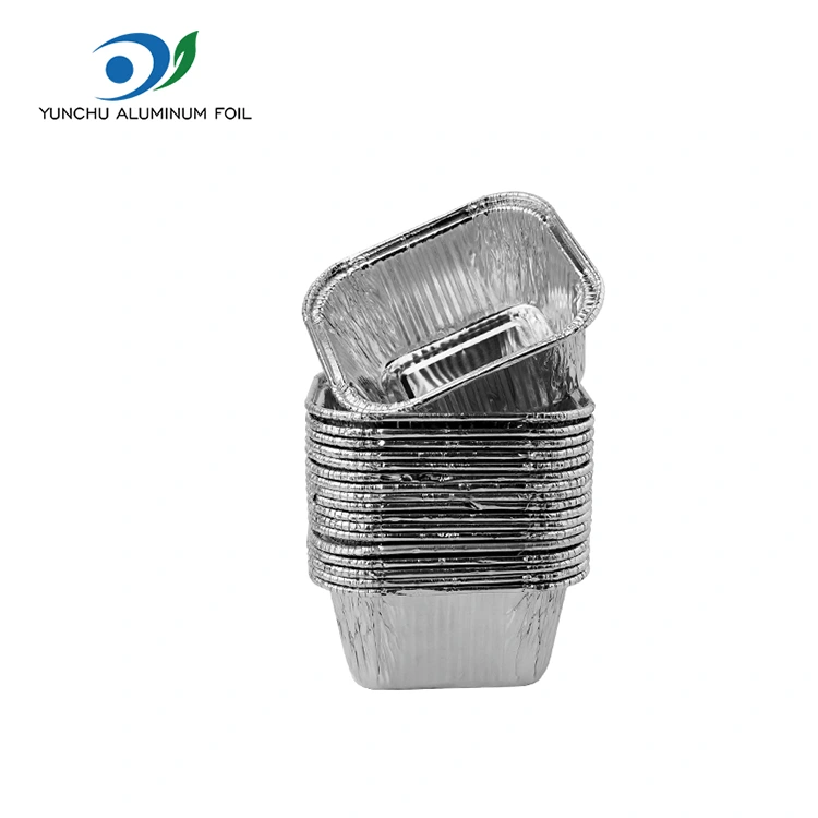 مربع بیکنگ شیٹ ایئر فریر سلور ایلومینیم ورق کنٹینر