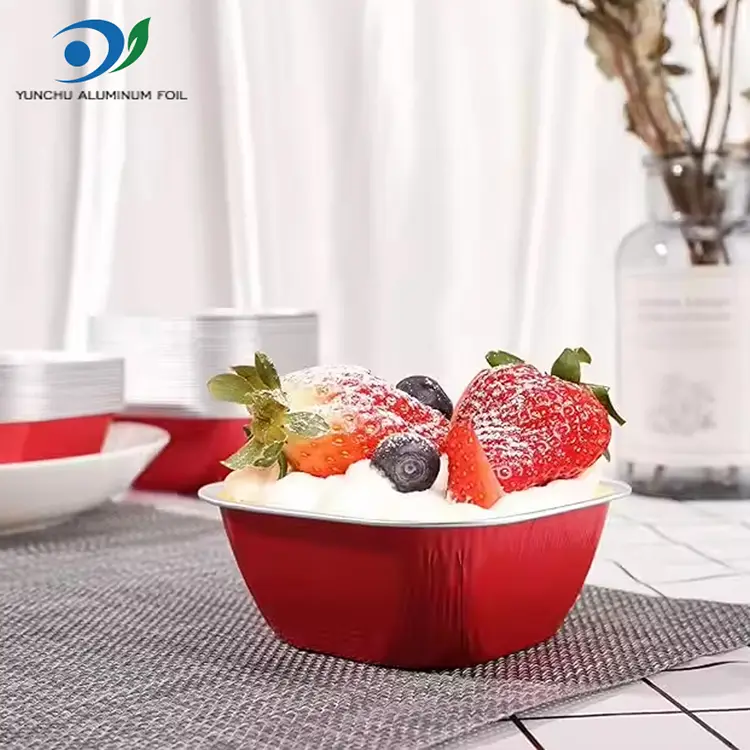 مربع رنگ بیکنگ ہموار وال ایلومینیم ورق کنٹینر